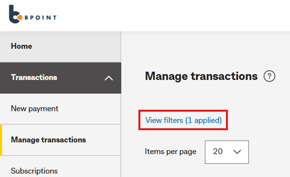 How to request a receipt for all transactions – BPOINT