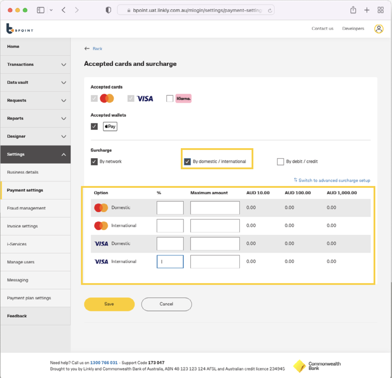Payment Settings - How to guide – BPOINT