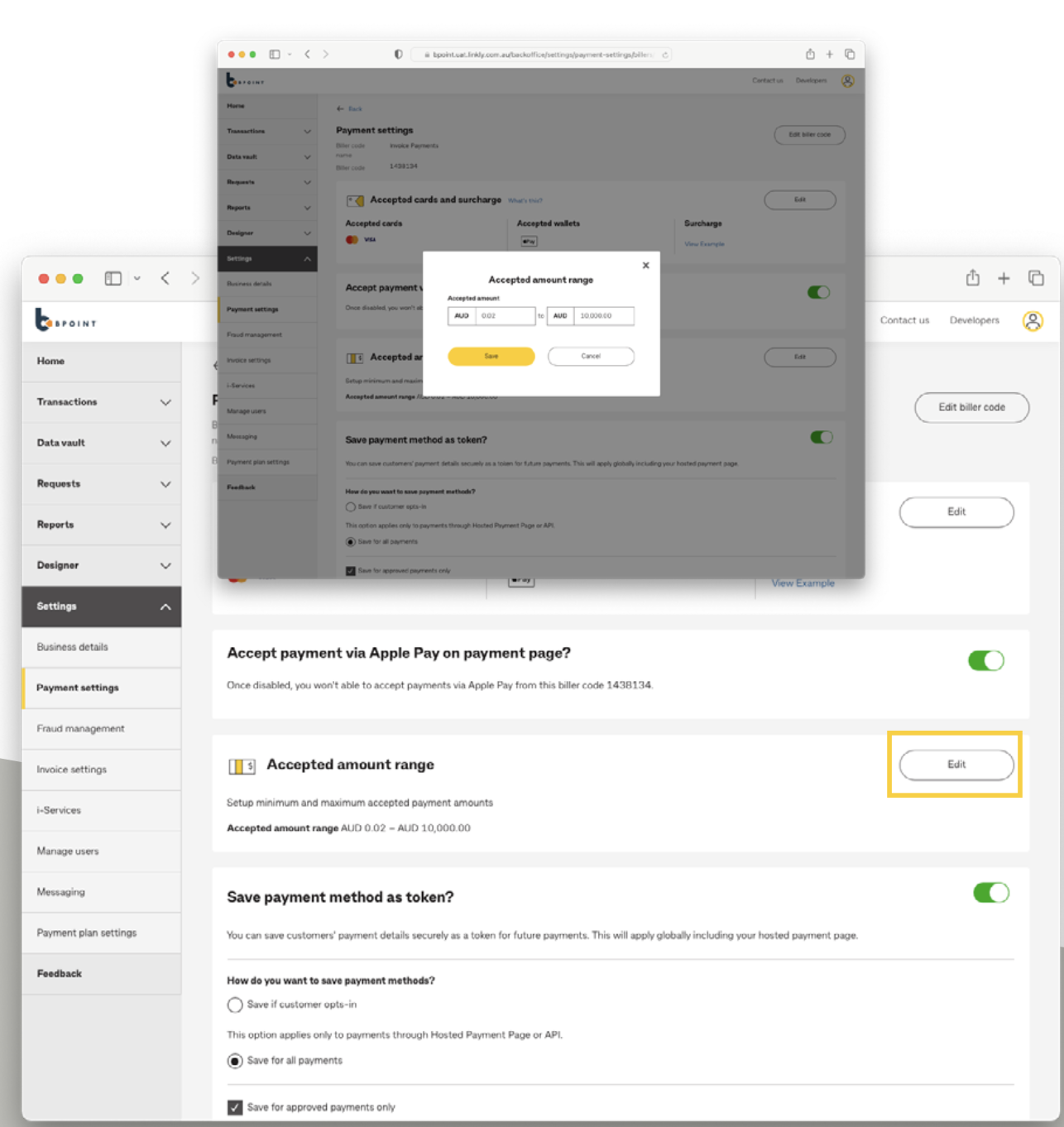Payment Settings - How to guide – BPOINT