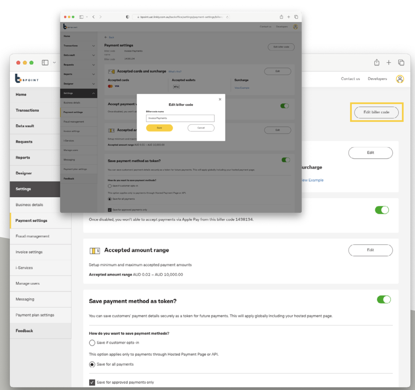 Payment Settings - How to guide – BPOINT