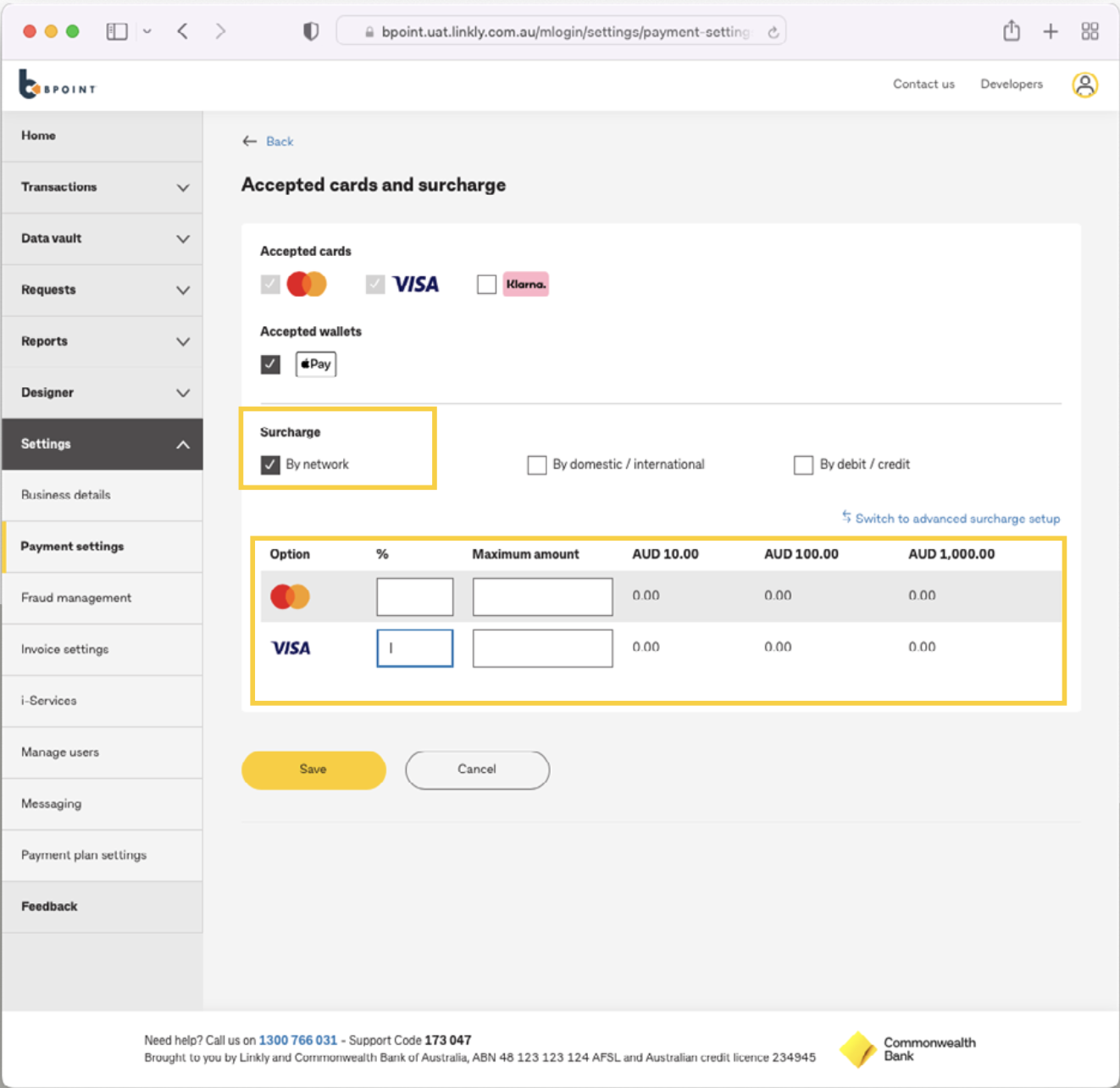Payment Settings - How to guide – BPOINT