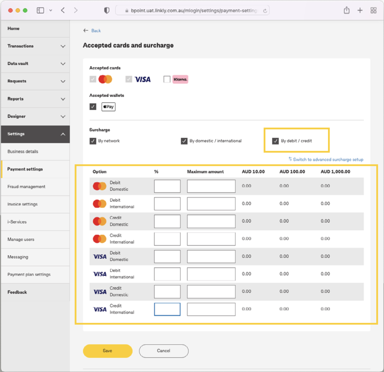 Payment Settings - How to guide – BPOINT